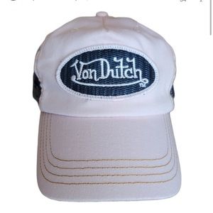 Authentic Von Dutch navy blue and pink trucker hat